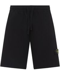 Stone Island - Logo-Patch Drawstring Shorts - Lyst