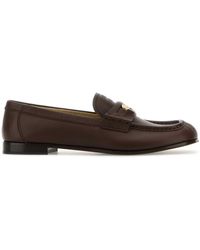 Miu Miu - Logo-Embossed Slip-On Loafers - Lyst