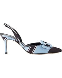 Manolo Blahnik - Emilia Wickstead Maysli 70 Striped Grosgrain Slingback Pumps - Lyst