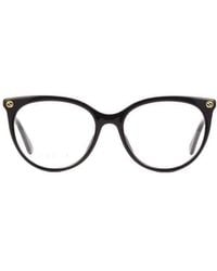 Gucci - Eyewear Round Frame Glasses - Lyst
