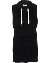 Brunello Cucinelli - Ribbed-Knit Vest Hoodie - Lyst