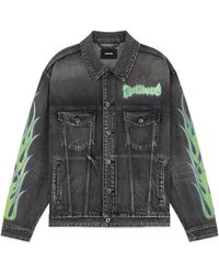 we11done - Flame Micro-Label Denim Jacket - Lyst