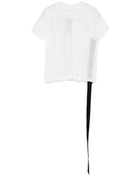Rick Owens - Asymmetrical-Hem Organic Cotton Top - Lyst