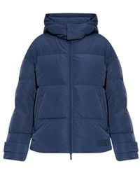 Emporio Armani - Padded Hooded Coat - Lyst
