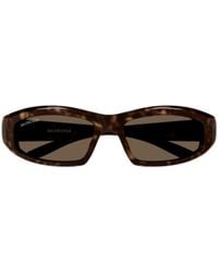Balenciaga - Eyewear Rectangular Logo Sunglasses - Lyst