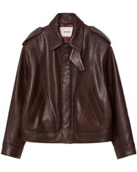 Zadig & Voltaire - Kimo Button Leather Jacket - Lyst