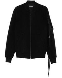 Ann Demeulemeester - Dries Ribbed-Trim Zip-Up Bomber Jacket - Lyst