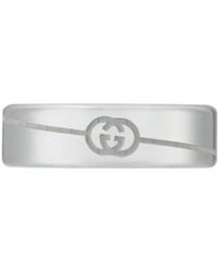 Gucci - Diagonal Interlocking G Ring - Lyst