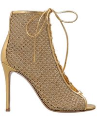 Gianvito Rossi - High-Heeled Lace-Up Sandals - Lyst