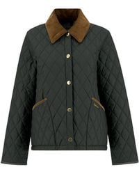 Barbour - Icons Cropped Liddesdale Quilted Jacket - Lyst