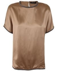 Fabiana Filippi - Short-Sleeved T-Shirt With Round Neck - Lyst