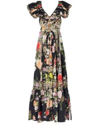 CAMILLA - Ruffled Floral Cotton Maxi Dress - Lyst
