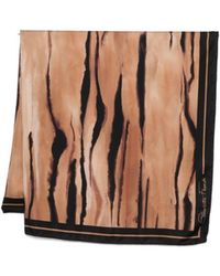 Elisabetta Franchi - Printed Square Silk Scarf - Lyst