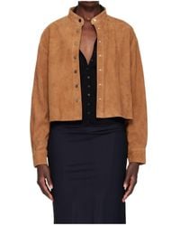 Nour Hammour - Long-Sleeve Jacket With A Stand-Up Collar - Lyst