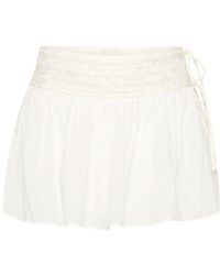 Posse - Danielle Lace-Trim Skort - Lyst