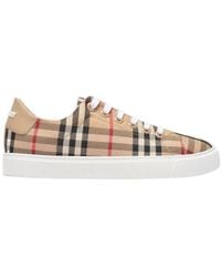 Burberry - Vintage Checked Low-Top Sneakers - Lyst