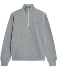 Maison Kitsuné - Maison Kitsuné Fox Patch Half-Zip Sweatshirt - Lyst