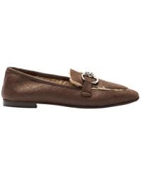 Casadei - Bufaland Chain Faux Fur Flat Shoes - Lyst