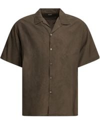 A.PRESSE - Natural Dyed Camp Collar Shirt - Lyst