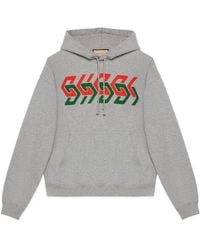 Gucci - Logo-Detailed Drawstring Hoodie - Lyst