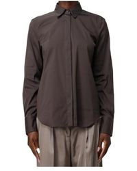 Brunello Cucinelli - Long-Sleeve Collared Shirt - Lyst
