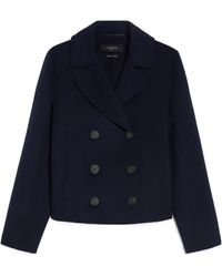 Weekend by Maxmara - Double-Sided Wool Double-Breasted Pea Coat - Lyst