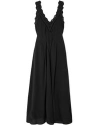 Isabel Marant - Freda Broderie Anglaise-Trimmed Crepe Maxi Dress - Lyst