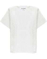 Junya Watanabe - Open-Knit Short Sleeved T-Shirt - Lyst