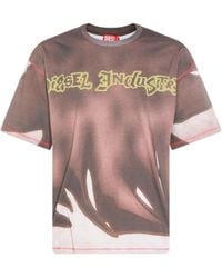 DIESEL - Regular Fit Printed T-Shirt - Lyst