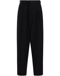 Yohji Yamamoto - Pleated Wide-Leg Trousers - Lyst