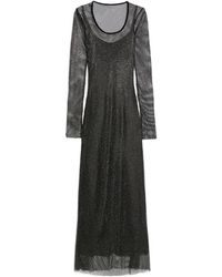 Sportmax - Embellished Long-Sleeved Maxi Dress - Lyst