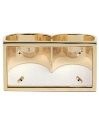 Maison Margiela - Four Stitches Double Signet Rectangular Ring - Lyst