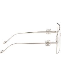 Loewe - Oversize Square Retro Titanium Glasses - Lyst