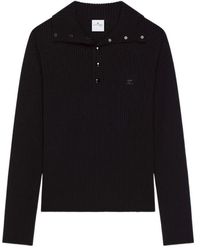 Courreges - Courrèges Logo Embroidered Knitted Jumper - Lyst
