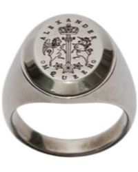 McQueen - Engraved Detail Ring - Lyst