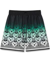 CASABLANCA - Gradient Monogram Satin Shorts - Lyst