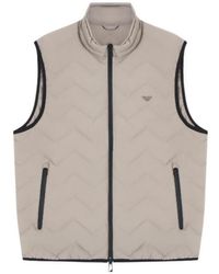 Emporio Armani - Chevron Zip Gilet - Lyst