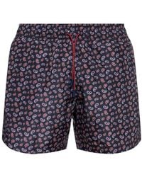 Etro - Paisley-Printed Drawstring Swim Shorts - Lyst