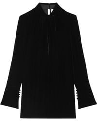 Saint Laurent - Cut-Out Detailed Long-Sleeved Dress - Lyst