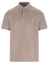 Brunello Cucinelli - Embroidered-Logo Cotton Polo Shirt - Lyst