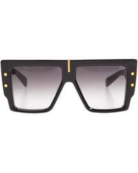 Balmain - B-Grand Rectangle-Frame Gradient Sunglasses - Lyst