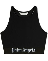 Palm Angels - Logo Underband Cropped Top - Lyst