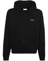 Off-White c/o Virgil Abloh - Scratch Arrow Printed Drawstring Hoodie - Lyst