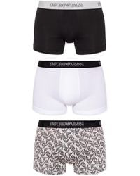 Emporio Armani - Three-Pack Branded Boxers - Lyst