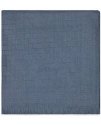 Brioni - Steel Wool, Cashmere And Silk Jacquard Trama Motif Scarf - Lyst