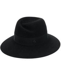 Maison Michel - Virginie Logo Plaque Fedora Hat - Lyst
