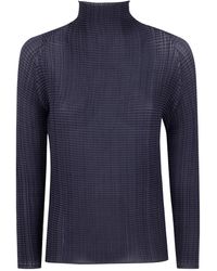 Issey Miyake - Pleated Knitted Top - Lyst