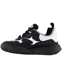 McQueen - Panelled Lace-Up Sneakers - Lyst