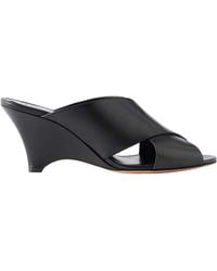 Le Monde Beryl - Luca 70 Leather Wedge Sandals - Lyst