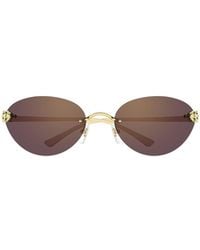 Cartier - Cat Eye Frame Sunglasses - Lyst